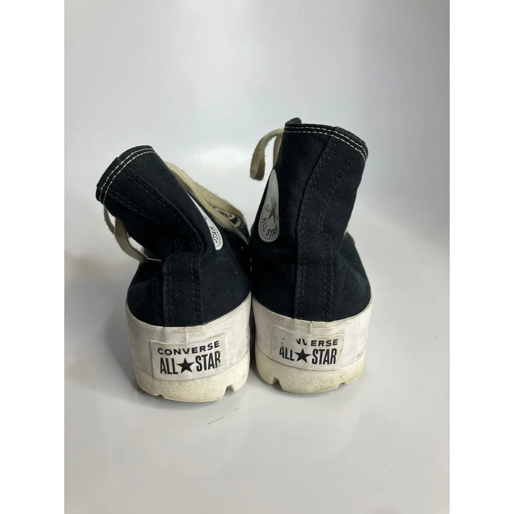 Converse Lugged High Top Sneakers Womens 10‎ Black Good Platform Canvas Lug Sole